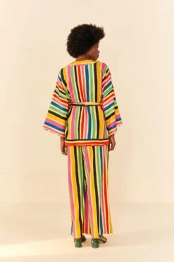 Farm Rio Rainbow Stripes Kimono -Farm Rio Fashion Store 306297 04