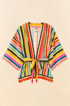 Farm Rio Rainbow Stripes Kimono -Farm Rio Fashion Store 306297 06