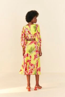 Farm Rio Lime Sweet JungleLenzing™ Ecovero™ Viscose Crop Top -Farm Rio Fashion Store 306305 03