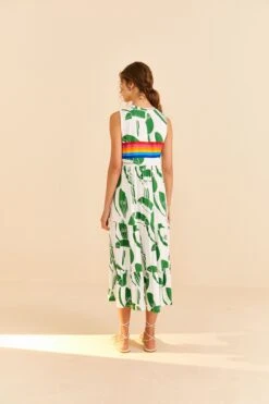 Farm Rio Off-White Rainbow Toucans Organic Cotton Maxi Dress 10 Farm Rio Off-White Rainbow Toucans Organic Cotton Maxi Dress -Farm Rio Fashion Store 306321 04