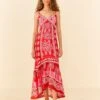 Farm Rio Red Summer Sunrise Maxi Dress -Farm Rio Fashion Store 306331 04