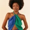 Farm Rio Blue And Green Crop Top 1 Farm Rio Blue And Green Crop Top -Farm Rio Fashion Store 306345 01