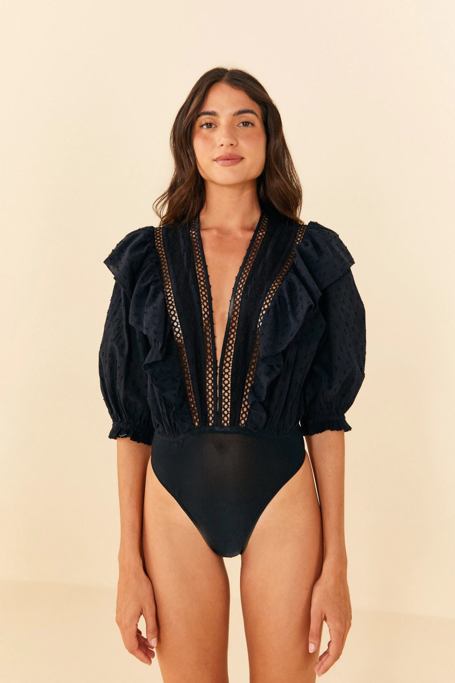 Farm Rio Black Lace Bodysuit 4 Farm Rio Black Lace Bodysuit - Image 2