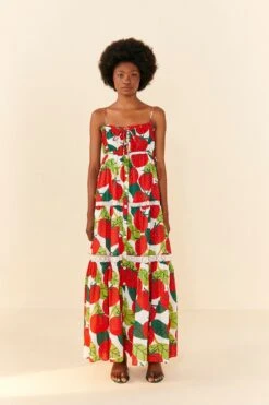 Farm Rio Tomato Midi Dress -Farm Rio Fashion Store 306390 03