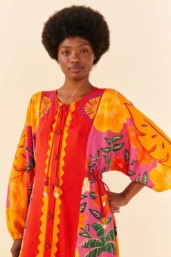 Farm Rio Sunset Patchwork Maxi Dress 10 Farm Rio Sunset Patchwork Maxi Dress -Farm Rio Fashion Store 306645 02