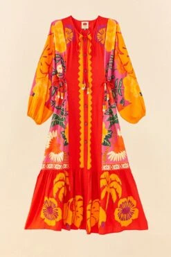 Farm Rio Sunset Patchwork Maxi Dress 13 Farm Rio Sunset Patchwork Maxi Dress -Farm Rio Fashion Store 306645 06