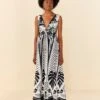 Black Macaw Elegance Maxi Dress -Farm Rio Fashion Store 306647 04