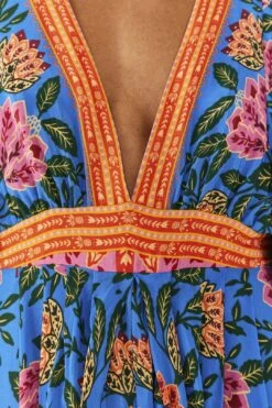 Farm Rio Blue Pineapple Garden Kaftan Maxi Dress 10 Farm Rio Blue Pineapple Garden Kaftan Maxi Dress -Farm Rio Fashion Store 306652 04