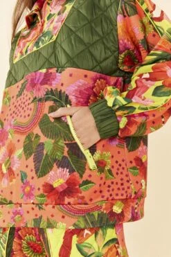 Farm Rio Orange Blooming Garden Sweatshirt -Farm Rio Fashion Store 306672 03