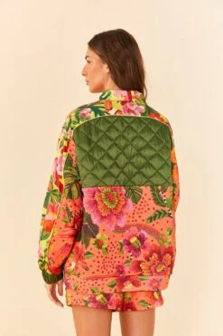 Farm Rio Orange Blooming Garden Sweatshirt -Farm Rio Fashion Store 306672 04