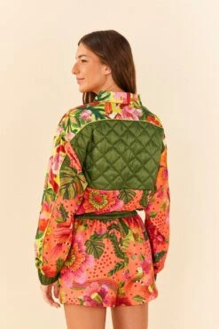 Farm Rio Orange Blooming GardenSweatshorts -Farm Rio Fashion Store 306673 03