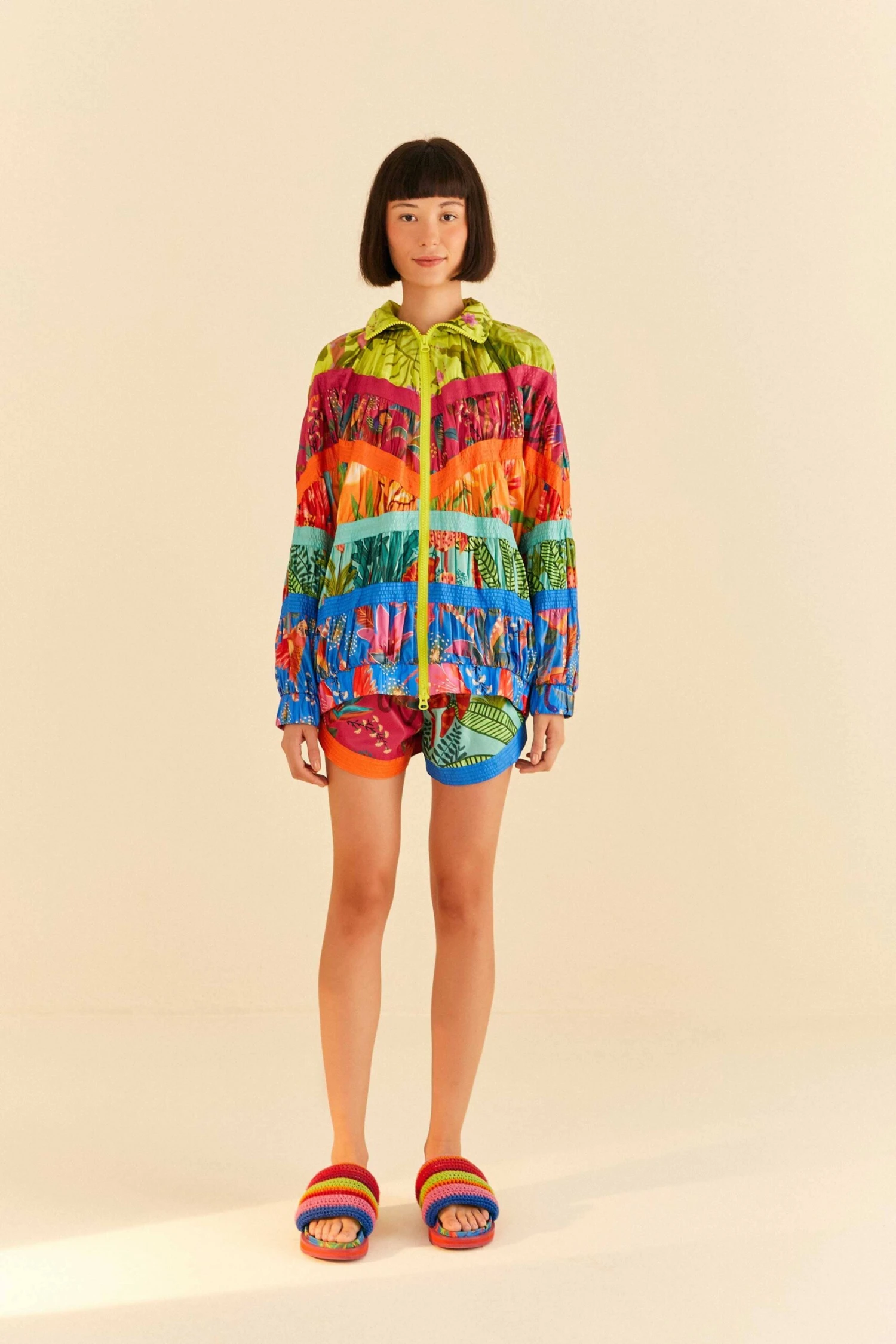 Farm Rio Mixed Prints Nylon Shorts 3 Farm Rio Mixed Prints Nylon Shorts