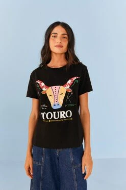 Farm Rio Taurus Zodiac Organic Cotton T-Shirt -Farm Rio Fashion Store 306690 02