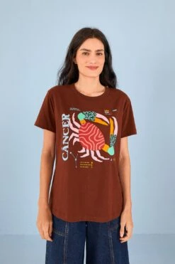 Farm Rio Cancer Zodiac Organic Cotton T-Shirt