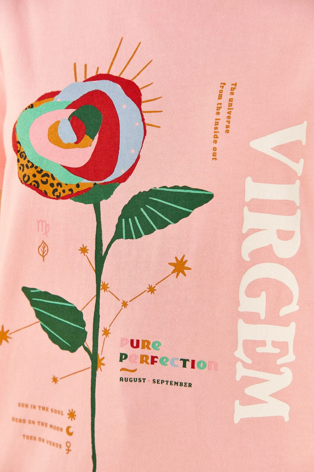 Farm Rio Virgo Zodiac Organic Cotton T-Shirt 6 Farm Rio Virgo Zodiac Organic Cotton T-Shirt - Image 4