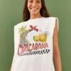 Farm Rio White Copacabana Organic Cotton T-Shirt -Farm Rio Fashion Store 306708 01