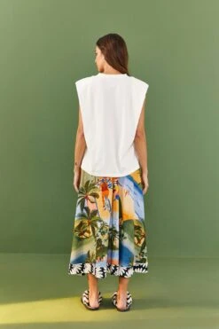 Farm Rio White Copacabana Organic Cotton T-Shirt -Farm Rio Fashion Store 306708 03