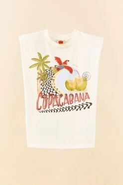 Farm Rio White Copacabana Organic Cotton T-Shirt -Farm Rio Fashion Store 306708 06