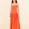 Farm Rio Orange Cut Out Midi Dress 2 Farm Rio Orange Cut Out Midi Dress -Farm Rio Fashion Store 306742 01 1