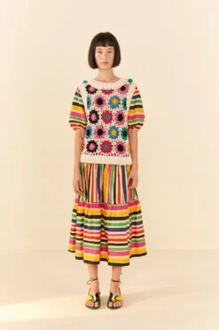 Farm Rio Multi Circles Crochet Vest -Farm Rio Fashion Store 306752 02