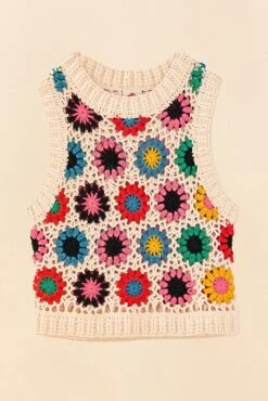 Farm Rio Multi Circles Crochet Vest -Farm Rio Fashion Store 306752 06