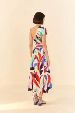 Farm Rio Colorful Monstera Midi Skirt -Farm Rio Fashion Store 306895 04