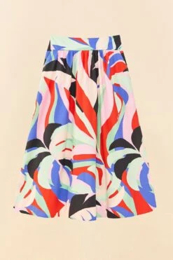 Farm Rio Colorful Monstera Midi Skirt -Farm Rio Fashion Store 306895 06
