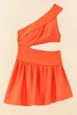 Farm Rio Orange One Shoulder Mini Dress -Farm Rio Fashion Store 306896 06