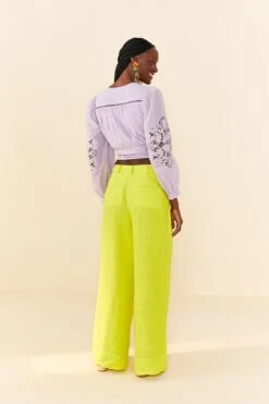 Farm Rio Lilac Lace Blouse -Farm Rio Fashion Store 306897 04