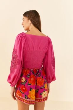 Farm Rio Pink Lace Blouse -Farm Rio Fashion Store 306900 04