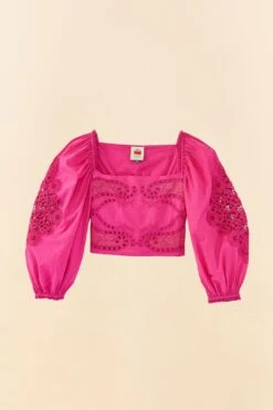 Farm Rio Pink Lace Blouse -Farm Rio Fashion Store 306900 06