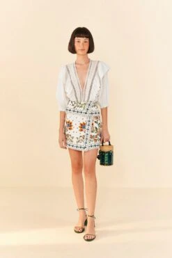 Farm Rio Off-White Lace Bodysuit