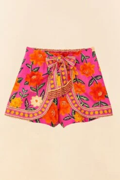 Farm Rio Pink Flower Tapestry Shorts -Farm Rio Fashion Store 306990 06