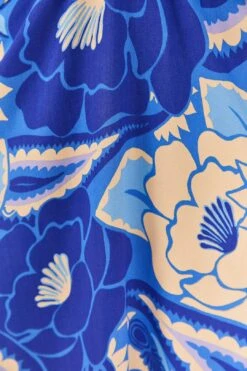 Farm Rio Blue Tropical Groove Lenzing™ Ecovero™ Viscose Midi Dress -Farm Rio Fashion Store 306997 05