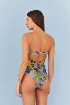 Farm Rio Striped Bananas One Piece Swimsuit -Farm Rio Fashion Store 307051 05