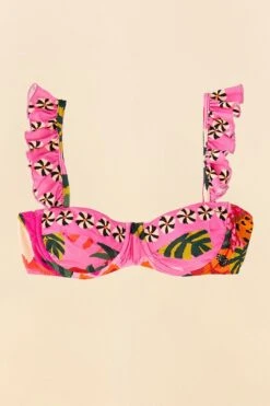 Farm Rio Pink Leopard Forest Underwire Bikini Top 13 Farm Rio Pink Leopard Forest Underwire Bikini Top -Farm Rio Fashion Store 307080 06