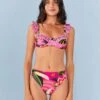 Farm Rio Pink Leopard Forest High Waisted Bikini Bottom -Farm Rio Fashion Store 307081 02
