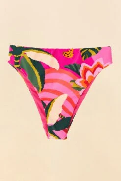 Farm Rio Pink Leopard Forest High Waisted Bikini Bottom -Farm Rio Fashion Store 307081 05