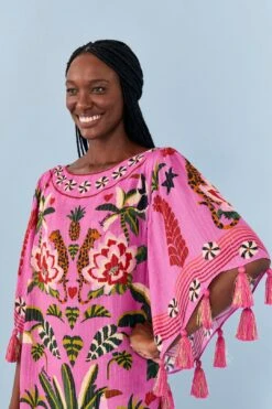 Farm Rio Pink Leopard Forest Cover Up -Farm Rio Fashion Store 307082 04