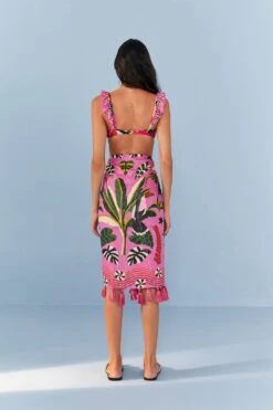 Farm Rio Pink Leopard Forest Sarong -Farm Rio Fashion Store 307083 05