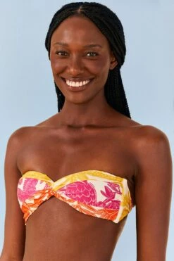 Farm Rio Tropical Woodcut Strapless Bikini Top -Farm Rio Fashion Store 307085 03