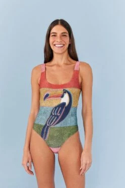 Farm Rio Wonderful Toucans One Piece Swimsuit -Farm Rio Fashion Store 307119 03