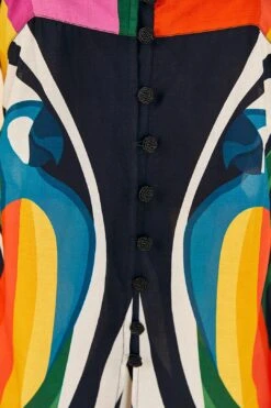 Farm Rio Macaw Stripes Cover Up -Farm Rio Fashion Store 307130 06