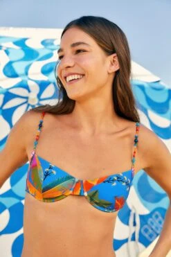 Farm Rio Blue Macaw Party Underwire Bikini Top 13 Farm Rio Blue Macaw Party Underwire Bikini Top -Farm Rio Fashion Store 307134 02
