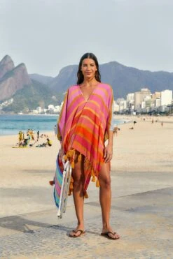 Farm Rio Shiny Stripes Cover Up