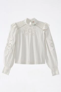 Farm Rio Off-White Romantic Blouse -Farm Rio Fashion Store 308187 06