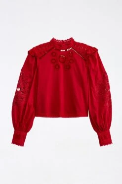 Farm Rio Red Romantic Blouse -Farm Rio Fashion Store 308188 06