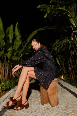 Farm Rio Lurex Stripes Mini Dress -Farm Rio Fashion Store 308191 03