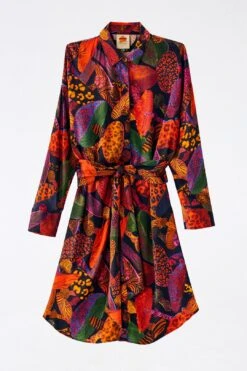 Farm Rio Leopard Mushroom Lenzing™ Ecovero™ Viscose Shirtdress -Farm Rio Fashion Store 308266 06