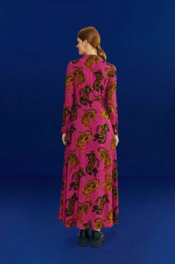 Farm Rio Pink Wild Leopards Maxi Dress -Farm Rio Fashion Store 308345 04